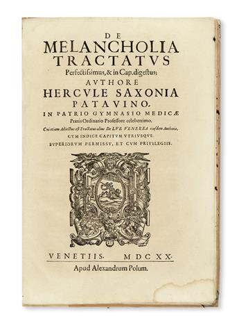 SASSONIA, ERCOLE. De melancholia tractatus perfectissimus.  1620